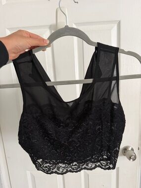 iris Black Lace & Mesh Bralette